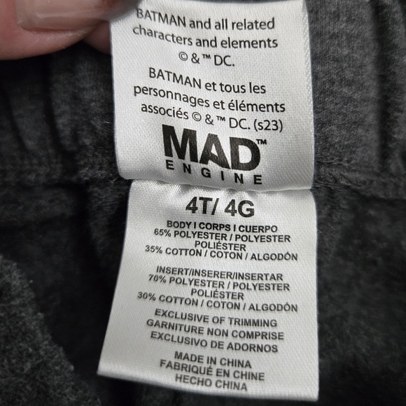 Batman Boy's Jogging Suit Set Size 4T - Picture 5 of 6